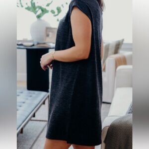 Roots boat neck sleeveless 100% Cotton oversized mini dress